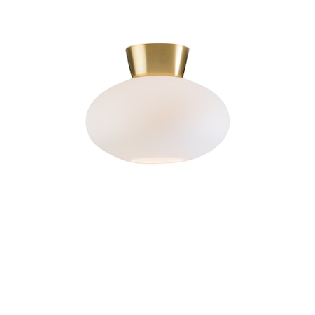 Bullo Plafond Mässing Opalglas 27 cm