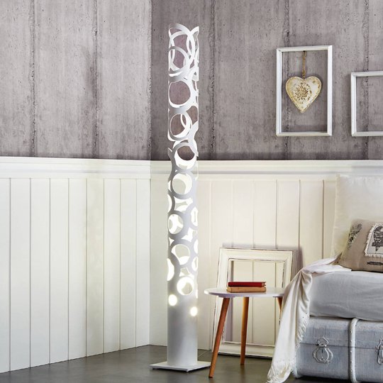 Vit designergolvlampa Thor