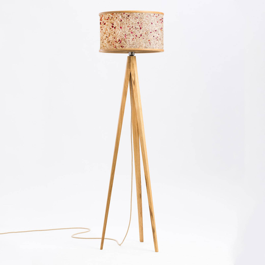 ALMUT 2610 golvlampa, hö med röda rosor