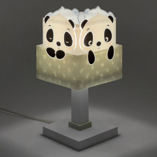 Dalber Panda bordslampa för barnrum, grön