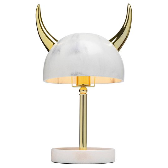 KARE Horn bordslampa guld, vit