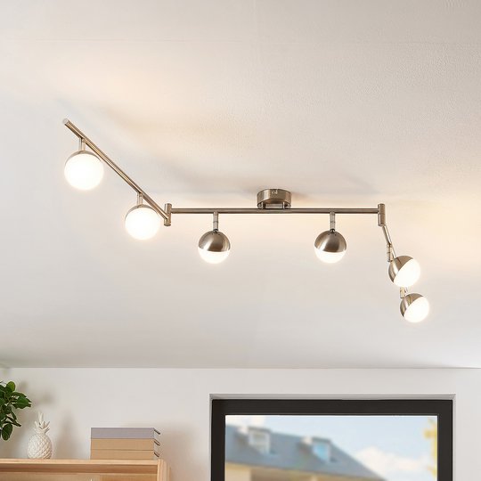 Lindby Lientje LED-taklampa, 6 lampor