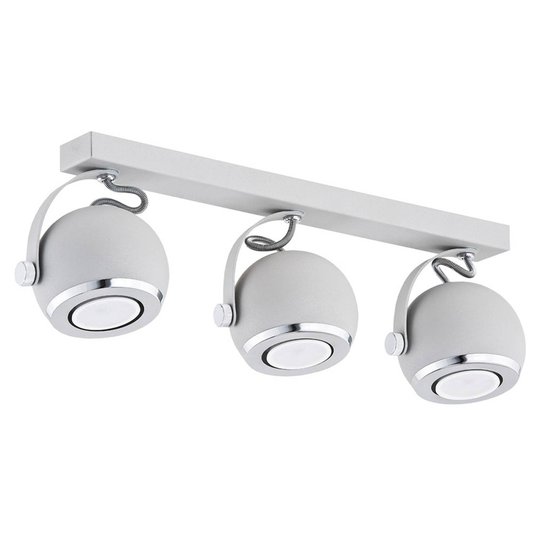 Takspotlight Kron, 3 lampor, silver