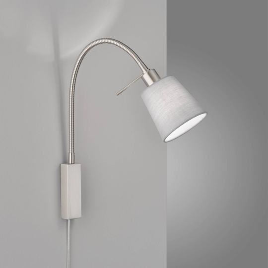 Vägglampa Moln av chintz, nickel/grå