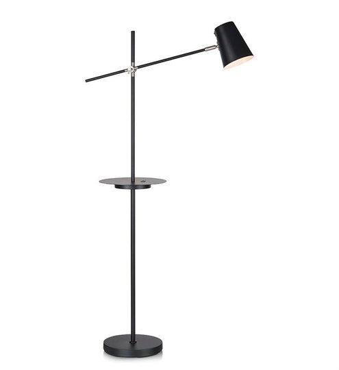 Linear golv m. USB (Svart)