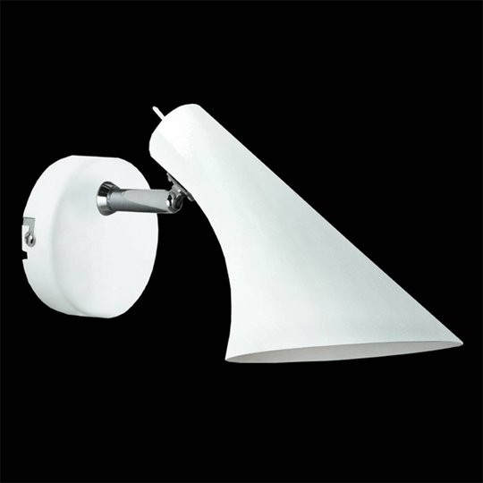 Vit vägglampa Liam med strömbrytare