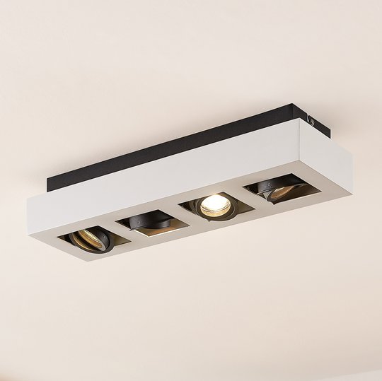 Arcchio Vince taklampa, 47 x 14 cm i vitt