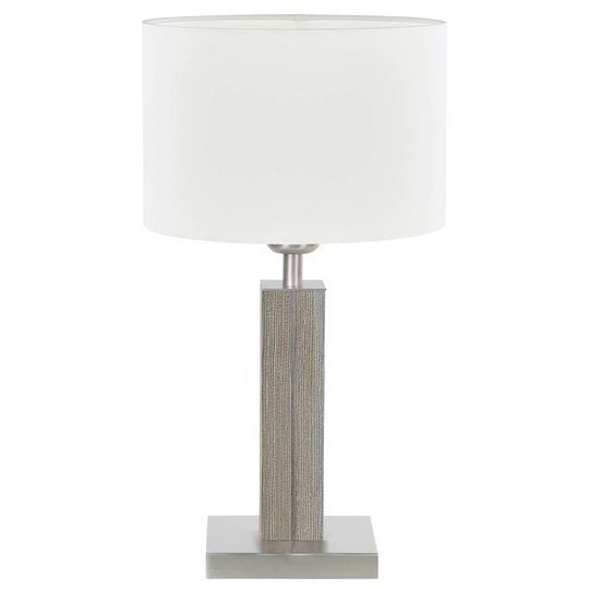 HerzBlut Dana bordslampa, granträ, vit, 45 cm