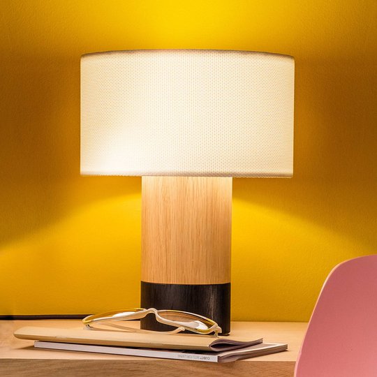 Bordslampa Klippa svart Trooper Alabaster 31 cm