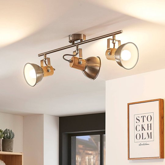 Dennis – avlång LED-taklampa med 3 ljuskällor