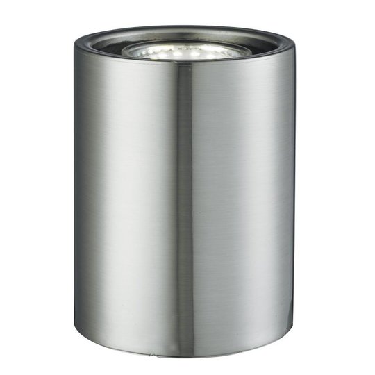 Cylinder bordslampa satin (Borstat stål)