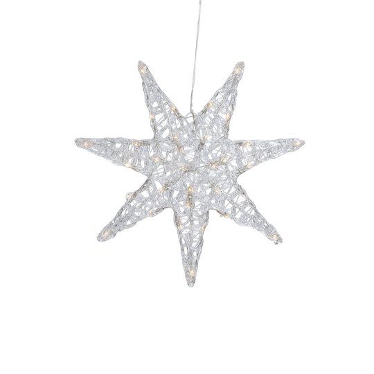 Stjärna akryl LED 45cm (Klar/transparent)