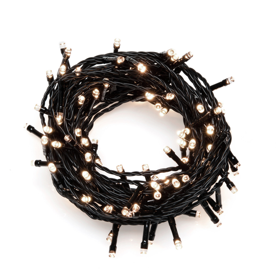 Slinga 1000 varmvita LED (Svart)