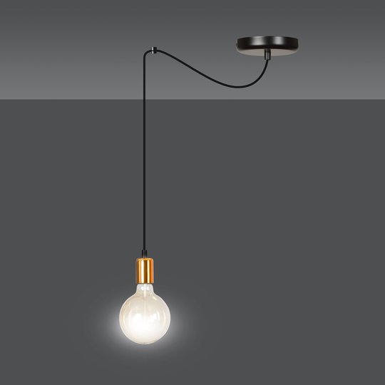 Pendellampa Spark 1, 1 lampa, svart koppar