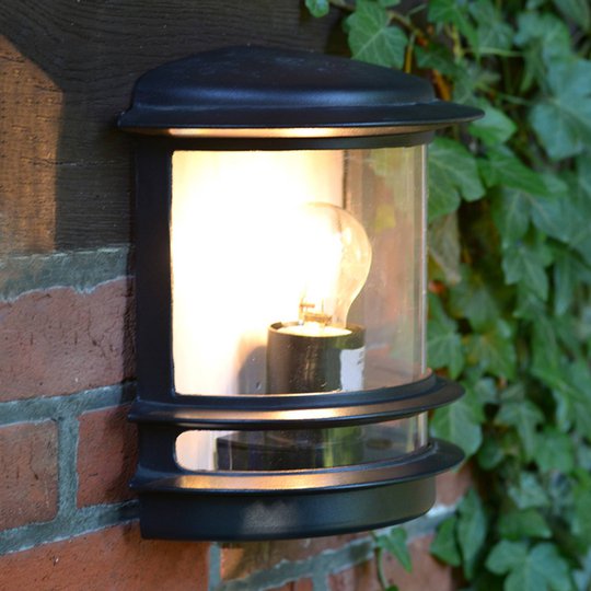 Elegant designad utomhusvägglampa Hollywood svart