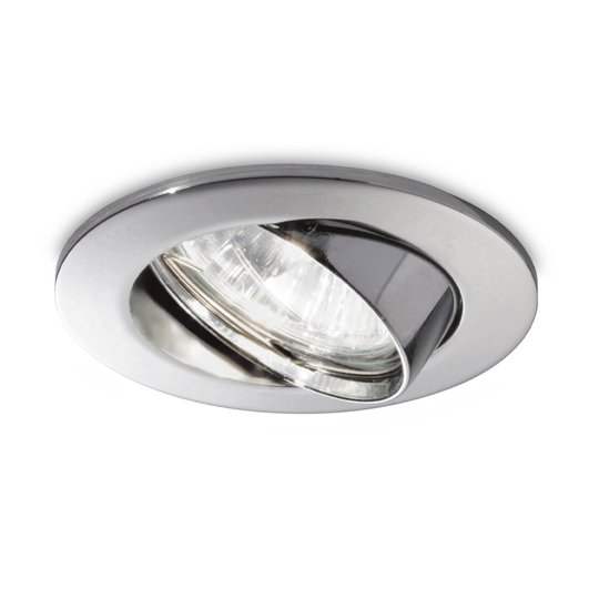 Inbyggnadsspot Swing rund GU10 3-set krom