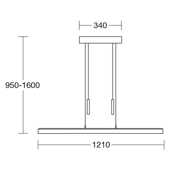 HerzBlut Leonora hänglampa Down 121 cm ek natur