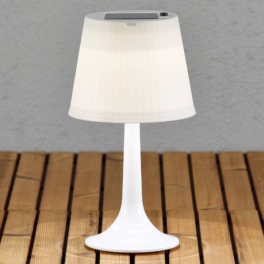 Vit LED-solcellsbordslampa Assisi Sitra
