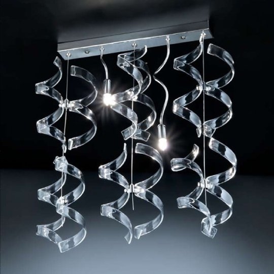 Tilltalande taklampa CRYSTAL, 2-lågig