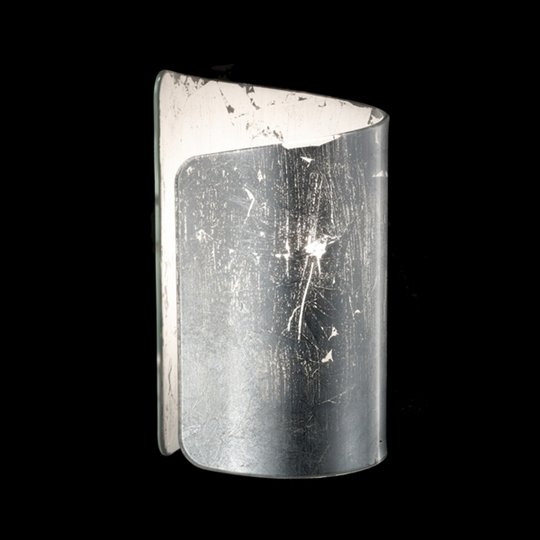 Silverfärgad, enastående vägglampa Papiro