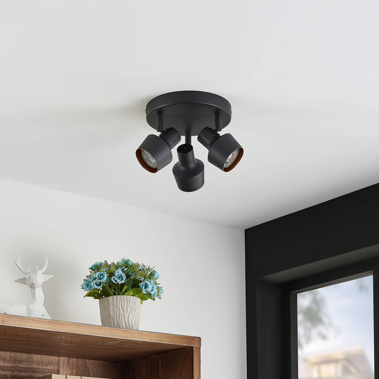 Lindby Ihaia spot, 3 lampor, rund