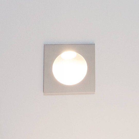 LED-vägginbyggnadslampa Zarate, silver