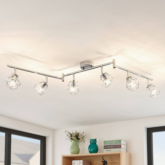 Lindby Giada LED-takspotlight, 6 lampor