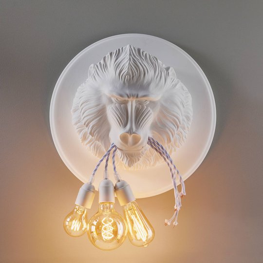 Karman Ugo Lino - designer-vägglampa, vit