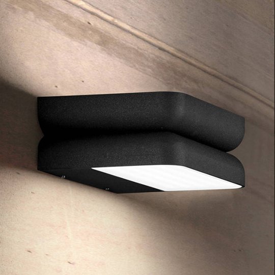 Grafitfärgad LED-utomhusvägglampa Snap