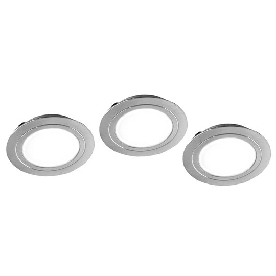 LED-spotlight Cubic 55 rund i set om 3