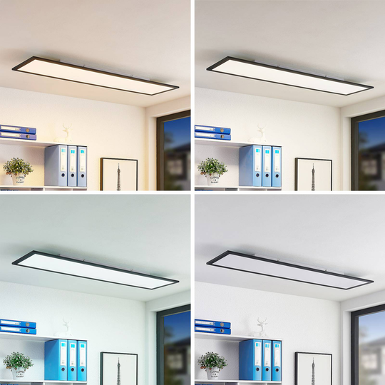 Lindby Nelios LED-taklampa, CCT 120 x 30 cm