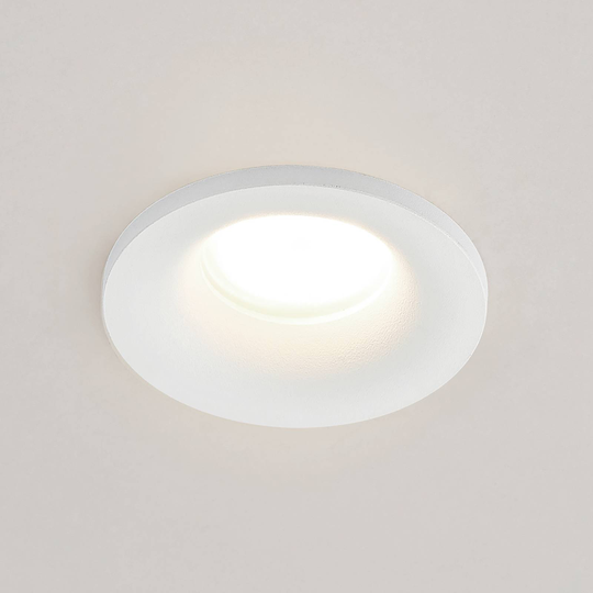 Arcchio Enia inbyggnadslampa, rund, vit