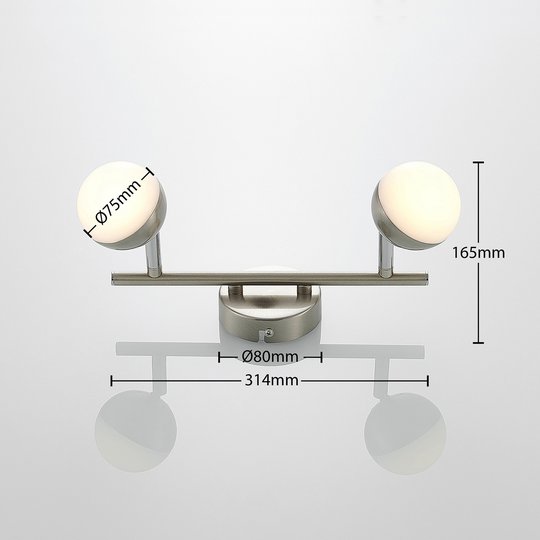 Lindby Lientje LED-taklampa, 2 lampor