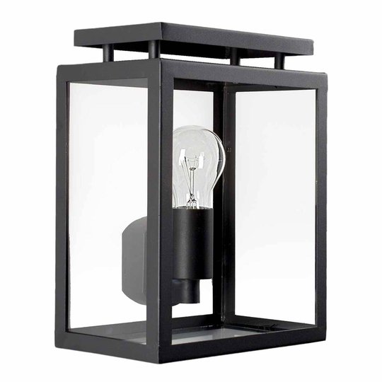 Utomhusvägglampa de Vecht, 28 cm, svart