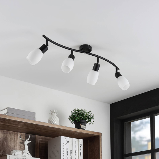 Lindby Ilmana LED-takspotlight, 4 lampor, uppradad