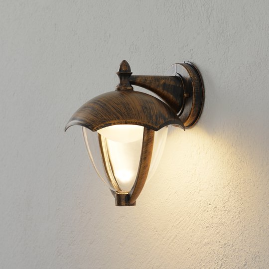 LED-utomhusvägglampa Gracht, nedåtriktad lykta
