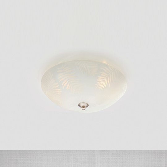 Taklampa Blad av glas, Ø 43 cm