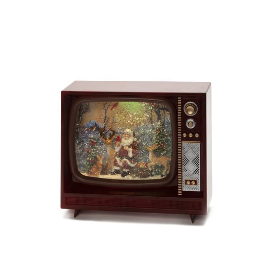 Vattenfylld TV (tomte & ren) (Flerfärgad)
