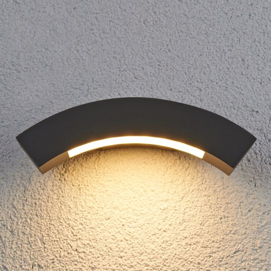 Vriden LED-utomhusvägglampa Lennik