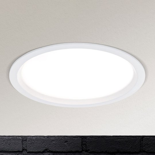 LED-inbyggnadslampa Spock dimbar Ø 17 cm vit