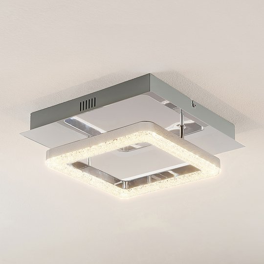 Lindby Charleen LED-taklampa, förkromad