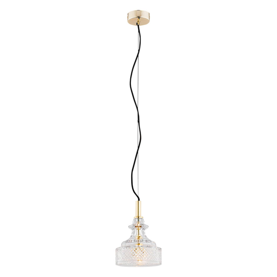 Taklampa Crosby med vacker glasskärm