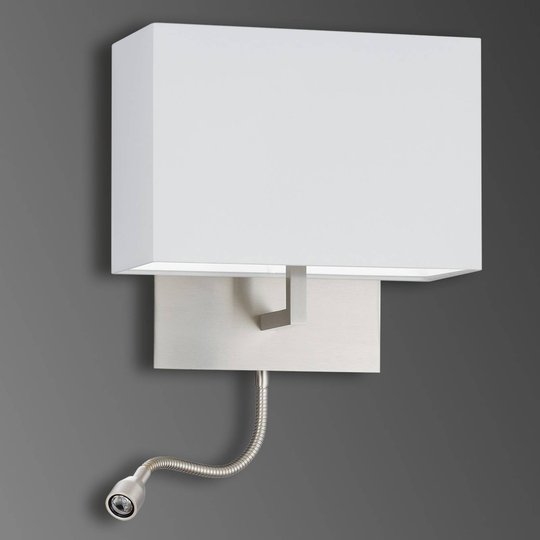 Chintz-vägglampa Mikola med LED-läsarm