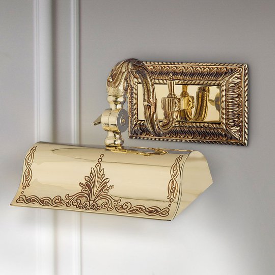 Tavelbelysning Capitel guld patinerad 20 cm