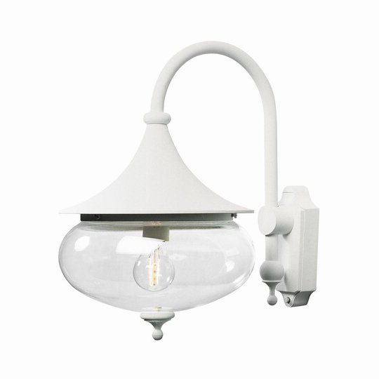 Libra vägglykta stor (Vit)