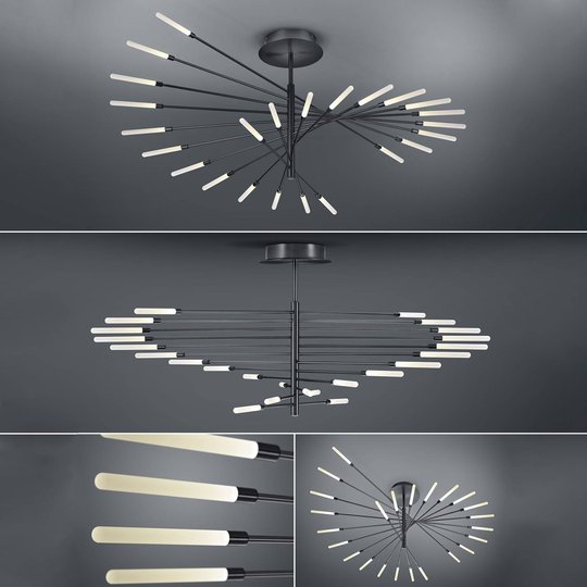 BANKAMP Lola LED-taklampa 24 lampor svart