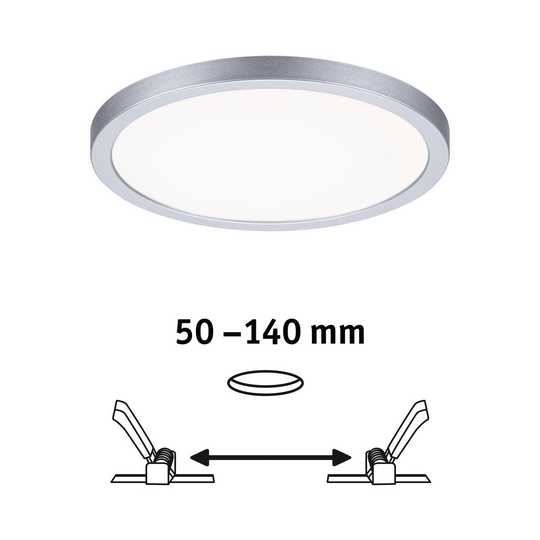 Paulmann LED-panel Areo 4 000 K rund krom 17,5 cm