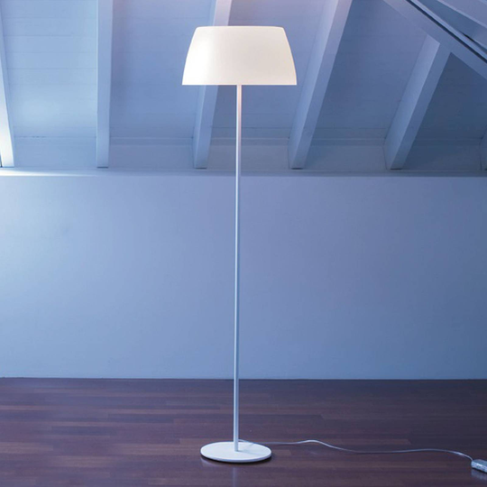 Prandina Ginger F30 golvlampa, vit, Ø 36 cm