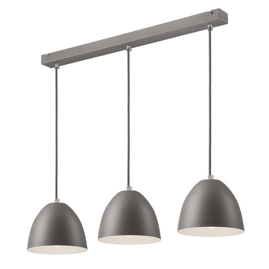 Pendellampa Atlantik, 3 lampor, silver