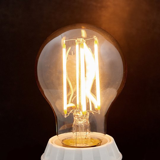 E27 LED filament 6W, 500 lm, 2 200 K, bärnsten